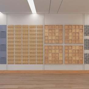 现代录音室吸音板3D模型下载